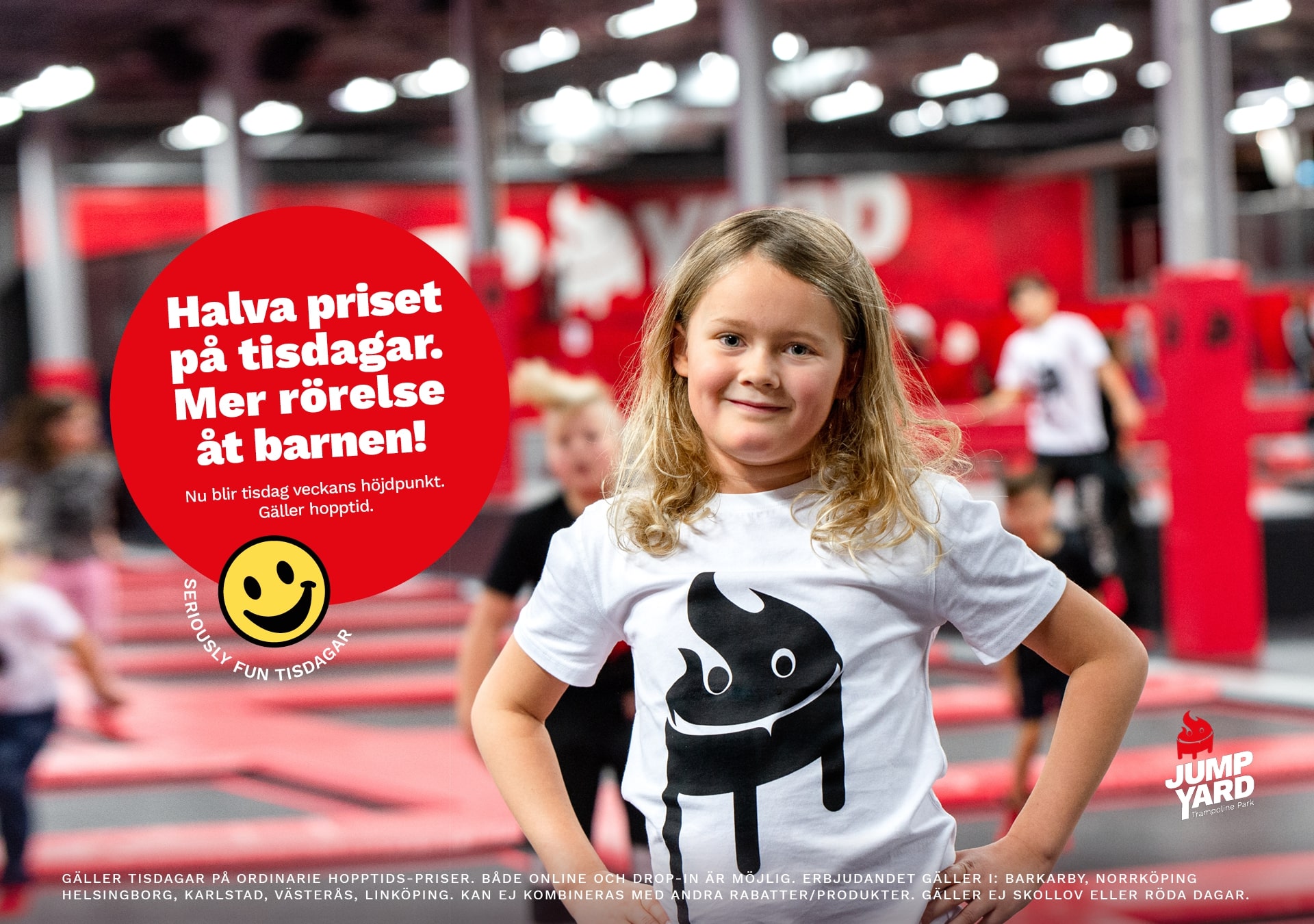 Halva priset tisdag JumpYard Karlstad