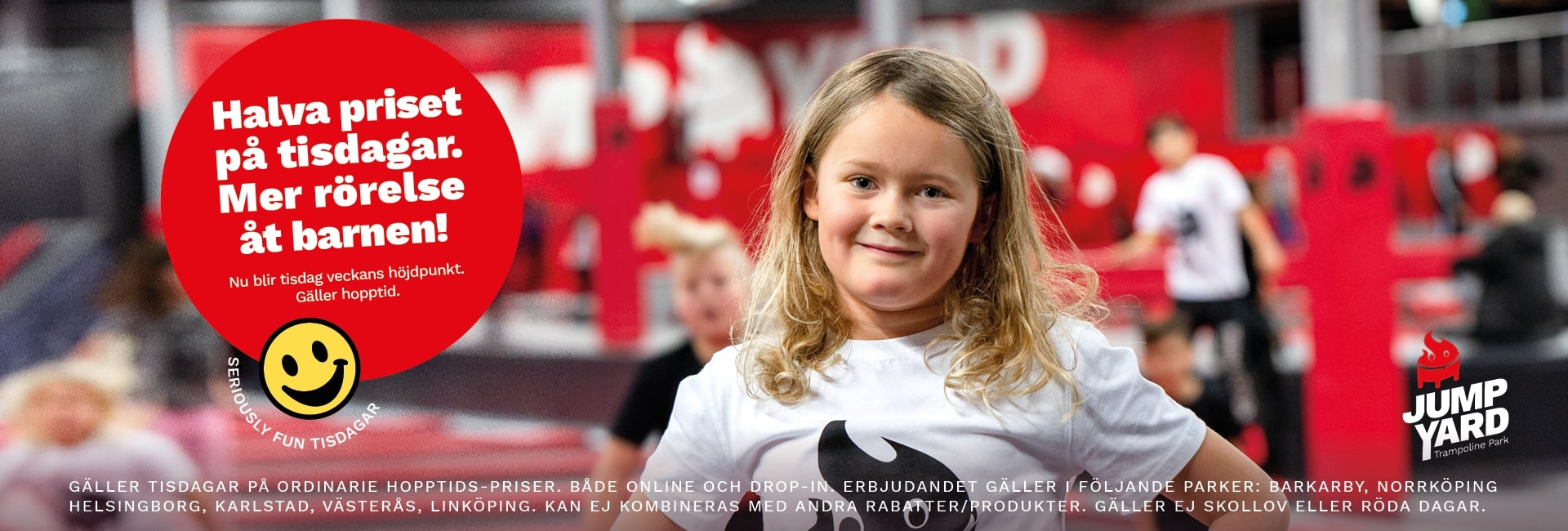 Halva priset tisdag JumpYard Karlstad